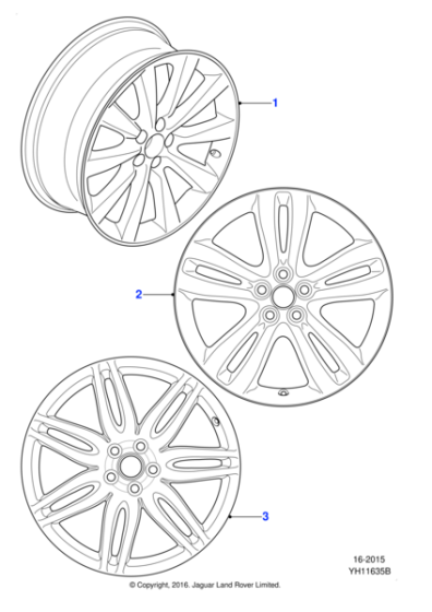 Alloy Wheel - 19" Toba, with Polished finish, Front
