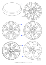 Alloy Wheel - 19" Style 1023, 10 spoke, Front