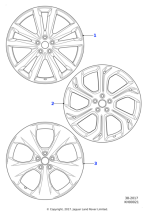 Alloy Wheel - 20" Style 5051, 5 split-spoke, Gloss Black