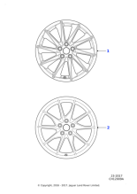 Alloy Wheel - 18" Style 1036, 10 spoke, Front