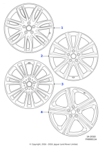 Alloy Wheel - 19" Style 5035, 5 spoke, Satin Grey Diamond Turned finish