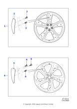 Alloy Wheel - 20" Style 5062, Forged, 5 spoke, Rear