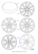 Alloy Wheel - 18" Style 1024, 10 spoke, Rear