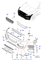 Grille - Gloss Black, ACC and Camera, Pre 21MY