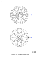 Alloy Wheel - 18" Style 1036, 10 spoke, Rear