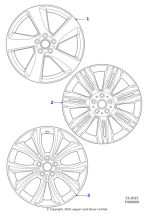 Alloy Wheel - 18" Style 7011, 7 split-spoke, Silver