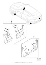 Mudflap Kit - Rear, Pre 21MY