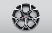 Alloy Wheel - 19" Style 5101, 5 split-spoke, Gloss Black Diamond Turned finish, Front