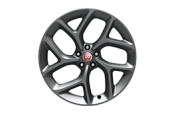 Alloy Wheel - 20" Style 1014, 10 spoke, Satin Grey Diamond Turned finish, Front