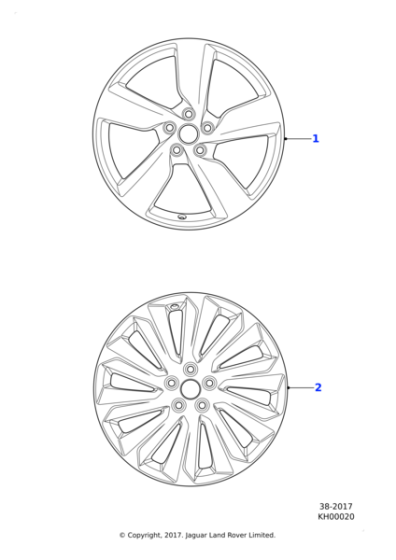 Alloy Wheel - 19" Style 1039, 10 spoke