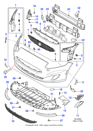 Grille - Chrome, Upper Surround 