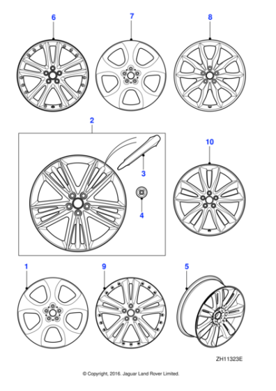 Alloy Wheel - 20" Draco, with Dark Grey finish, Rear