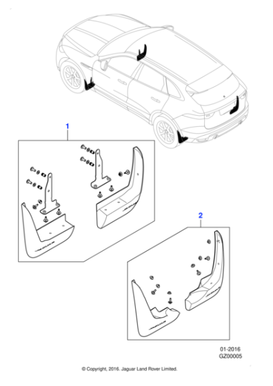Mudflap Kit, Front